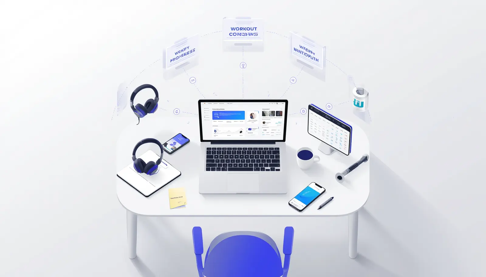 Guide cover showing how to scale an online coaching business with systems, structured delivery and organized client experience