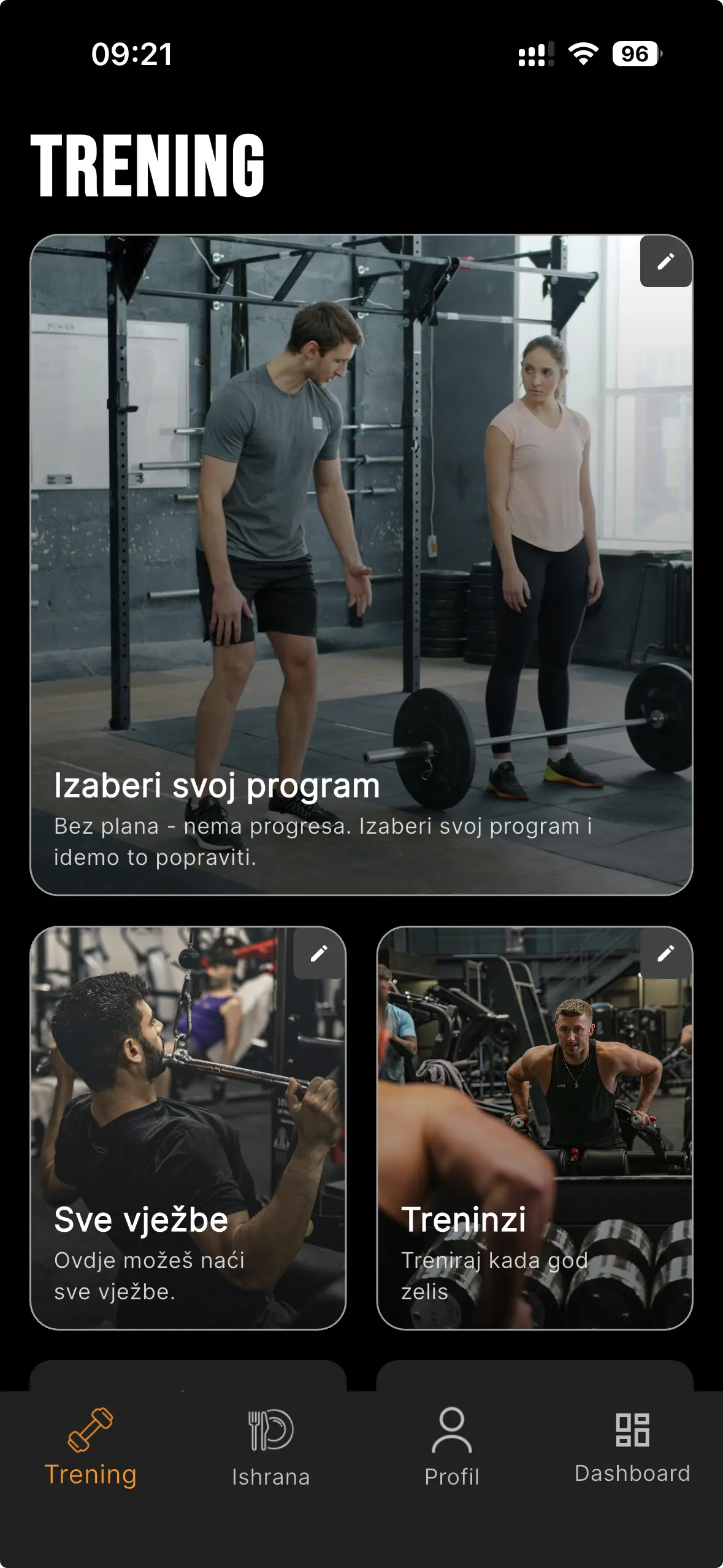 CoachSuit naslovni ekran